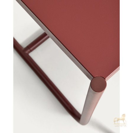 Комплект Sotil из 2 скамеек и стола из стали с гранатовой отделкой 183 x 83 cm Комплект Sotil из 2 скамеек и стола из стали с гранатовой отделкой 183 x 83 cm