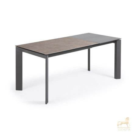 Стол Atta 120 (180) x80 антрацит керамика Vulcano Ash Стол Atta 120 (180) x80 антрацит керамика Vulcano Ash