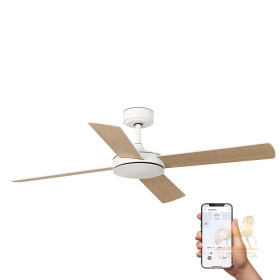 Потолочный вентилятор MALLORCA DC Ш1320MM белый 4P белый клен TUYA
