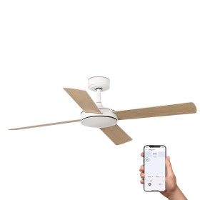 Потолочный вентилятор MALLORCA DC Ш1320MM белый 4P белый клен TUYA