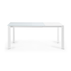 Стол обеденный Atta 120(180)x80 белое стекло