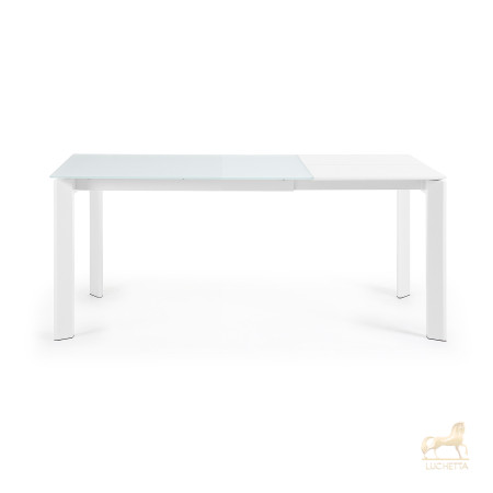 Стол обеденный Atta 120(180)x80 белое стекло Стол обеденный Atta 120(180)x80 белое стекло