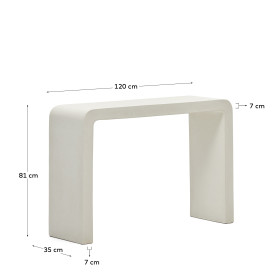 Aiguablava Консоль из белого цемента 120 x 80 см