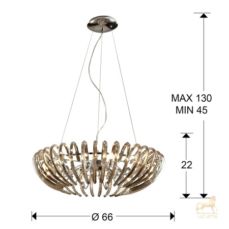 Люстра Ariadna 12L шампань DIMABLE Люстра Ariadna 12L шампань DIMABLE