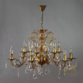 Люстра Alicante Ambiente 12L 8888/6+6 AB Leaf Crystal