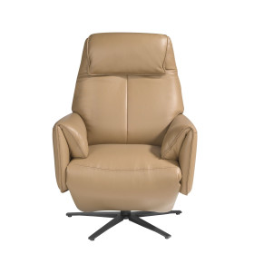Вращающееся кресло Double Relax/ 5086 с кожаной обивкой