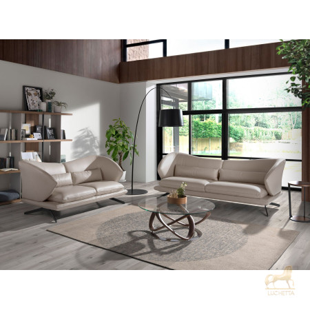 Диван 2-х местный 6145/KF2157-2P-M5652 кожаный с декоративными подушками Диван 2-х местный 6145/KF2157-2P-M5652 кожаный с декоративными подушками