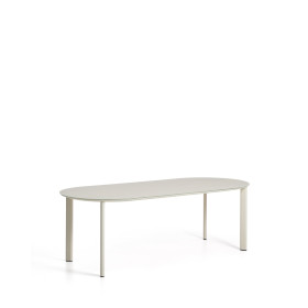 Уличный стол Erice из алюминия и закаленного стекла цвета экрю, 230 x 100 см