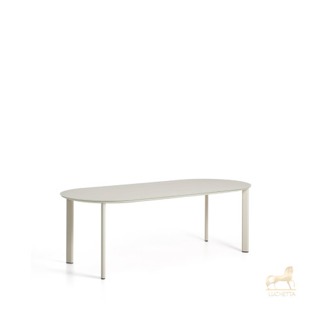 Уличный стол Erice из алюминия и закаленного стекла цвета экрю, 230 x 100 см Уличный стол Erice из алюминия и закаленного стекла цвета экрю, 230 x 100 см