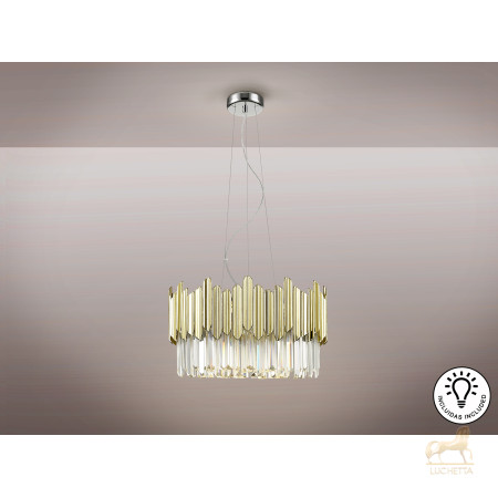 Люстра Tiara 6L хром-золотой Люстра Tiara 6L хром-золотой