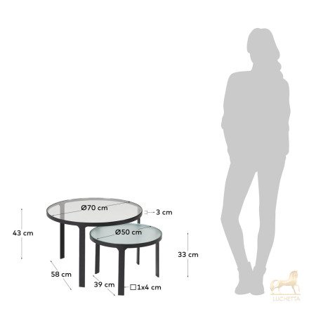 Набор столиков Oni Ø 70 cm / Ø 50 cm Набор столиков Oni Ø 70 cm / Ø 50 cm