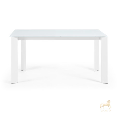 ATTA Стол 160 (220) x90 белое стекло ATTA Стол 160 (220) x90 белое стекло