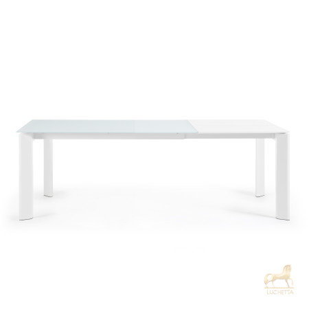 ATTA Стол 160 (220) x90 белое стекло ATTA Стол 160 (220) x90 белое стекло