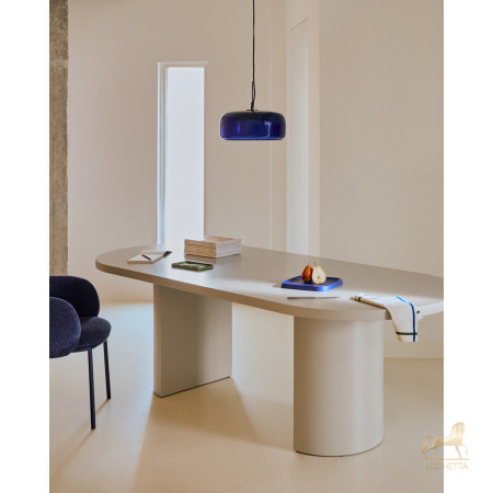 Стол Nealy из лакированного МДФ в отделке экрю, 200 x 100 Стол Nealy из лакированного МДФ в отделке экрю, 200 x 100