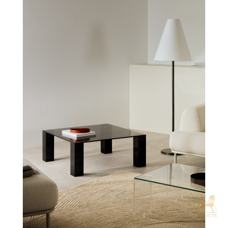 Журнальный столик Adularia из стекла темно-серого цвета 85 x 85 Журнальный столик Adularia из стекла темно-серого цвета 85 x 85
