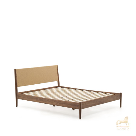 Кровать Elan из шпона и массива ореха со шнуром 160 x 200 Кровать Elan из шпона и массива ореха со шнуром 160 x 200