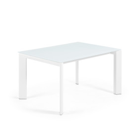 ATTA Стол 140 (200) x90 белый, стекло