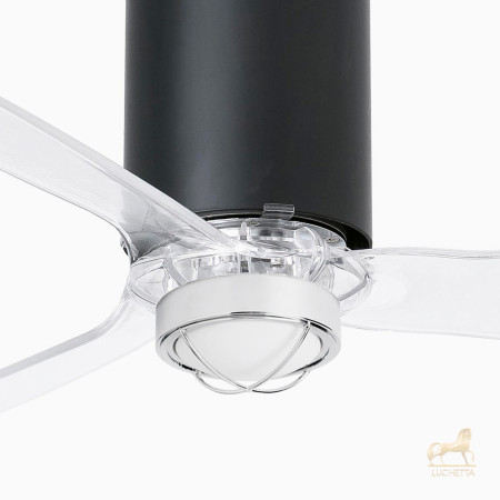 Потолочный вентилятор Mini Tube Fan LED мат. черный/прозрачный 128 см Потолочный вентилятор Mini Tube Fan LED мат. черный/прозрачный 128 см