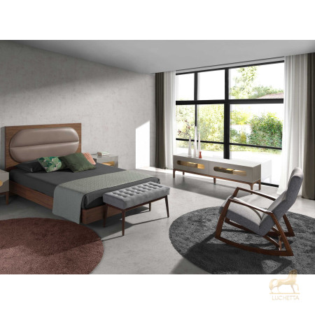 Кресло-качалка 5106/WD972 из серой ткани Кресло-качалка 5106/WD972 из серой ткани