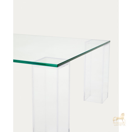 Журнальный столик Adularia из стекла прозрачного цвета 140 x 60 Журнальный столик Adularia из стекла прозрачного цвета 140 x 60