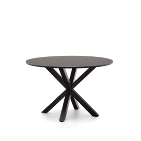 ARYA Круглый Ø 119 cm MDF стол со стальными черными ножками