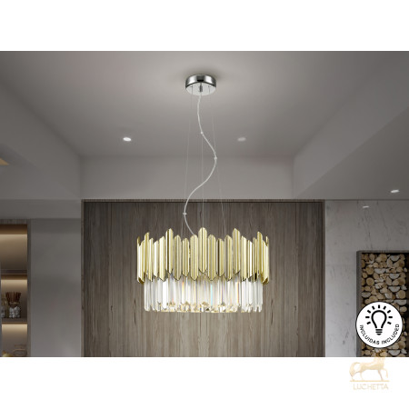 Люстра Tiara 6L хром-золотой Люстра Tiara 6L хром-золотой