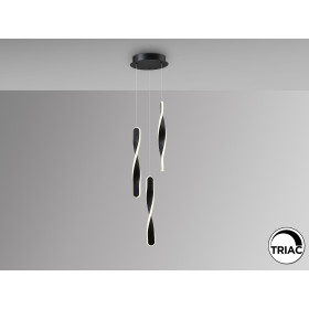 Люстра Twist 3L черная