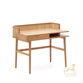 Araxi Письменный стол из массива ясеня и ротанга 105 x 62 см