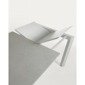 Стол Atta160 (220) x90 серый керамика