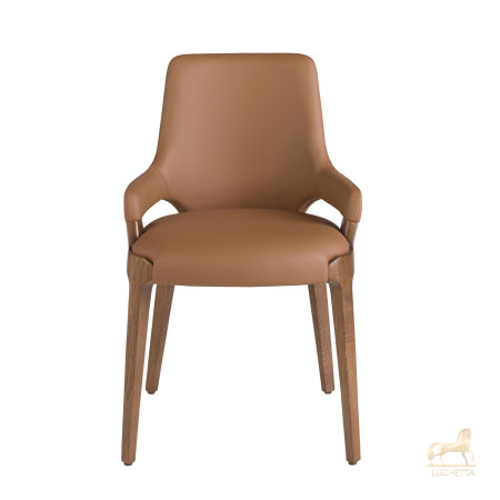 Стул 4136/CH20029 с обивкой из коричневой экокожи Стул 4136/CH20029 с обивкой из коричневой экокожи