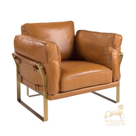Кресло из кожи цвета Camel 5169