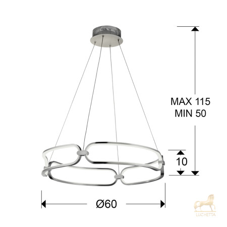 Подвесной светильник Colette LED хром 60Ø Подвесной светильник Colette LED хром 60Ø
