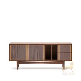 Сервант Elan 2 дверцы и 2 ящика шпон и массив ореха и шнур