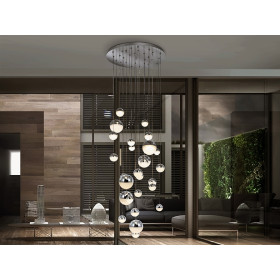 Подвесной светильник Sphere LED 27L Ø80 хром BLUETOOTH CCT 500 см