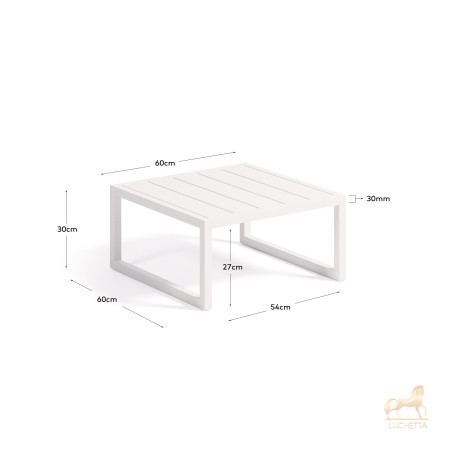 Comova Столик для улицы из белого алюминия 60 x 60 см Comova Столик для улицы из белого алюминия 60 x 60 см