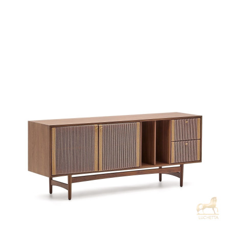 Сервант Elan 2 дверцы и 2 ящика шпон и массив ореха и шнур Сервант Elan 2 дверцы и 2 ящика шпон и массив ореха и шнур