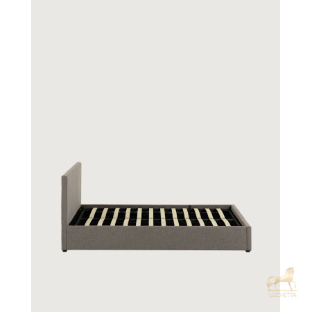 Nahiri Мягкая серая кровать для матраса размером 150 x 200 см Nahiri Мягкая серая кровать для матраса размером 150 x 200 см