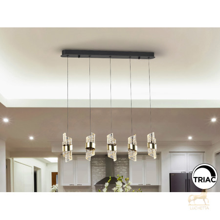 Люстра Iliada 5L черно-золотая Люстра Iliada 5L черно-золотая