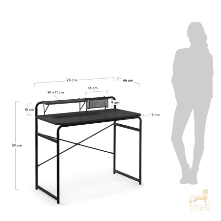 Письменный стол Foreman 98 x 48 черный Письменный стол Foreman 98 x 48 черный