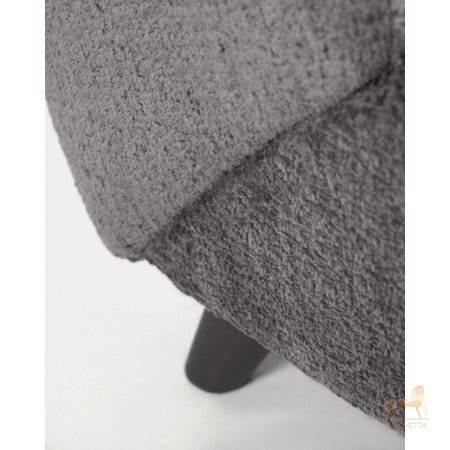 Кресло Marthan из серой синели и дерева с отделкой венге Кресло Marthan из серой синели и дерева с отделкой венге