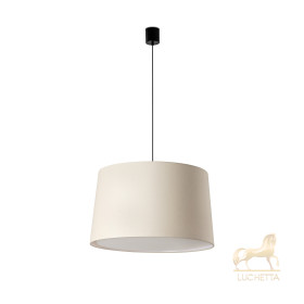 Подвесной светильник WINDSOR COLGANTE SIMPLE черный/бежевый абажур 3xE27