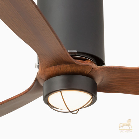 Потолочный вентилятор Mini Tube Fan LED мат. белый/деревянный Потолочный вентилятор Mini Tube Fan LED мат. белый/деревянный