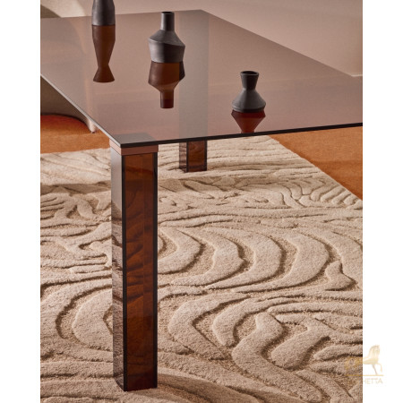 Стол Adularia из коричневого закаленного стекла 160 x 90 см Стол Adularia из коричневого закаленного стекла 160 x 90 см