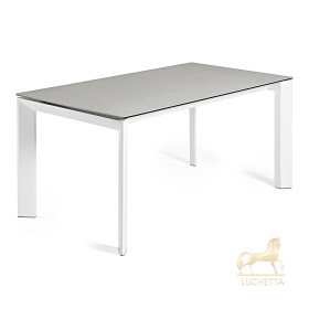 Стол Atta 160 (220) x90 белый керамика