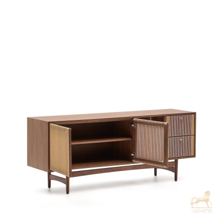 Сервант Elan 2 дверцы и 2 ящика шпон и массив ореха и шнур Сервант Elan 2 дверцы и 2 ящика шпон и массив ореха и шнур