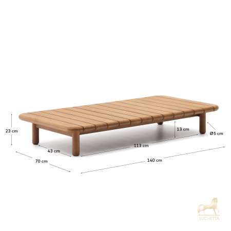 Журнальный столик Turqueta из массива тикового дерева, 140 x 70 см Журнальный столик Turqueta из массива тикового дерева, 140 x 70 см