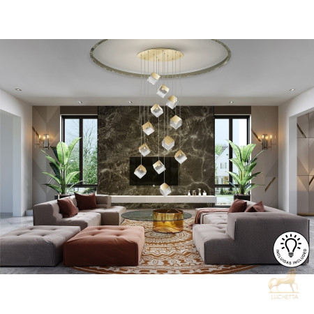 Люстра Priscila 12L золотая Люстра Priscila 12L золотая