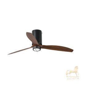 Потолочный вентилятор Mini Tube Fan LED мат. белый/деревянный