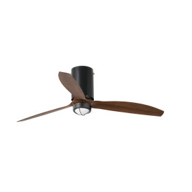 Потолочный вентилятор Mini Tube Fan LED мат. белый/деревянный