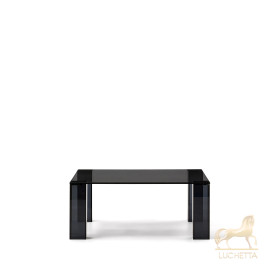 Журнальный столик Adularia из стекла темно-серого цвета 85 x 85
